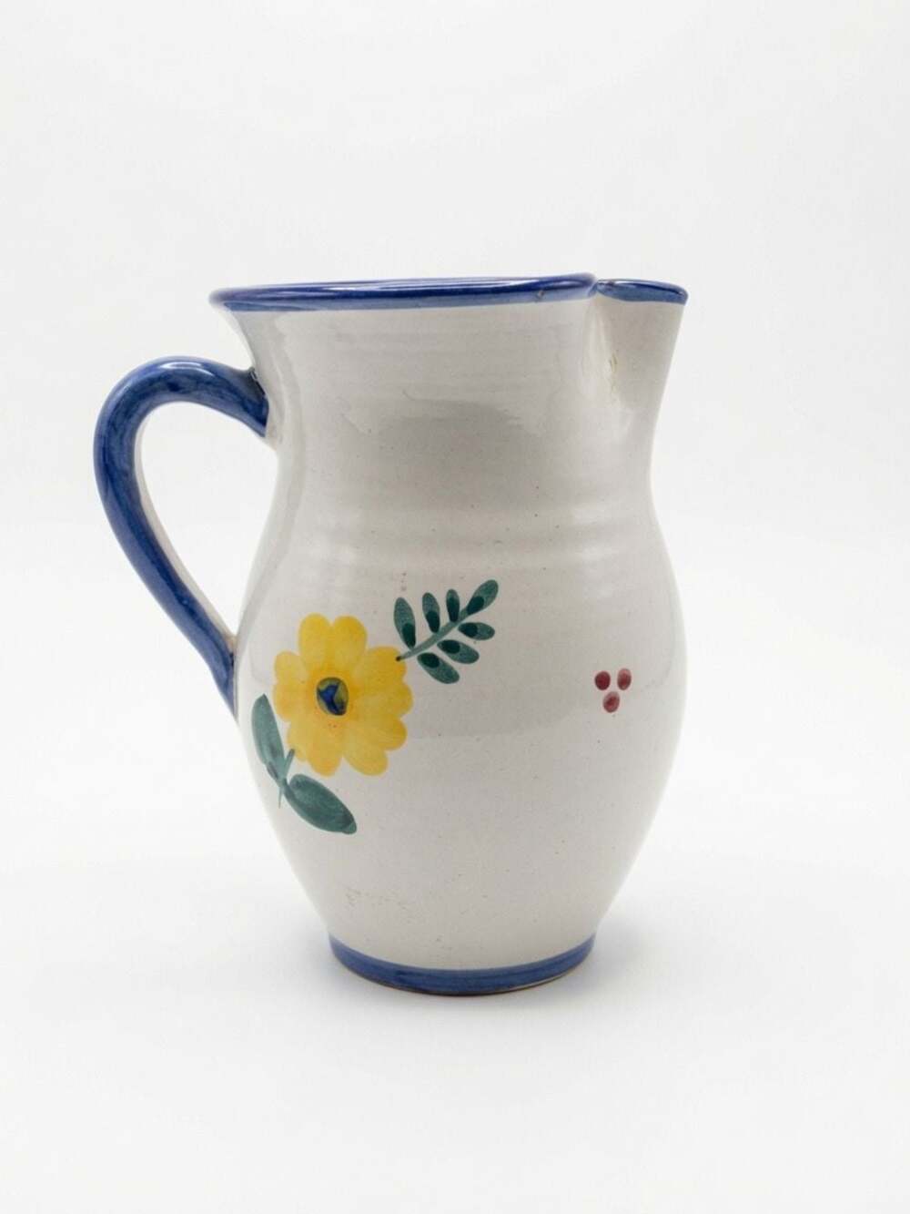 Vintage C.A.S. Vietri Inc. Italian Ceramic Floral Pitcher